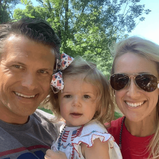 Pete’s current wife, Jennifer, and daughter Gwen